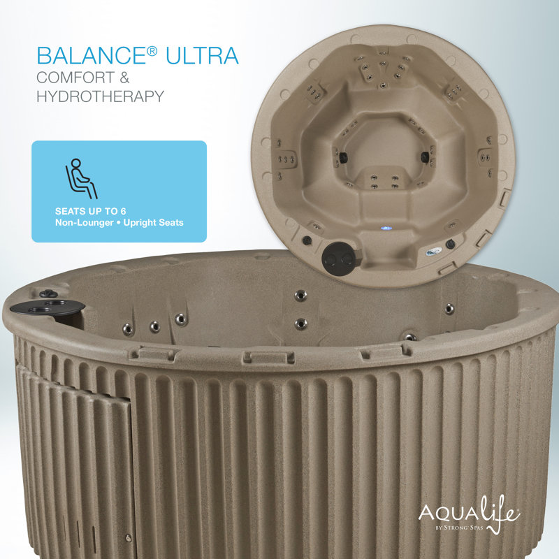 Balance Ultra 6-Person 40-Jet 240v Hot Tub with Ozonator and LED Lighting, Cobblestone