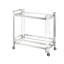 Chariot-bar en acrylique transparent et chrome Chester