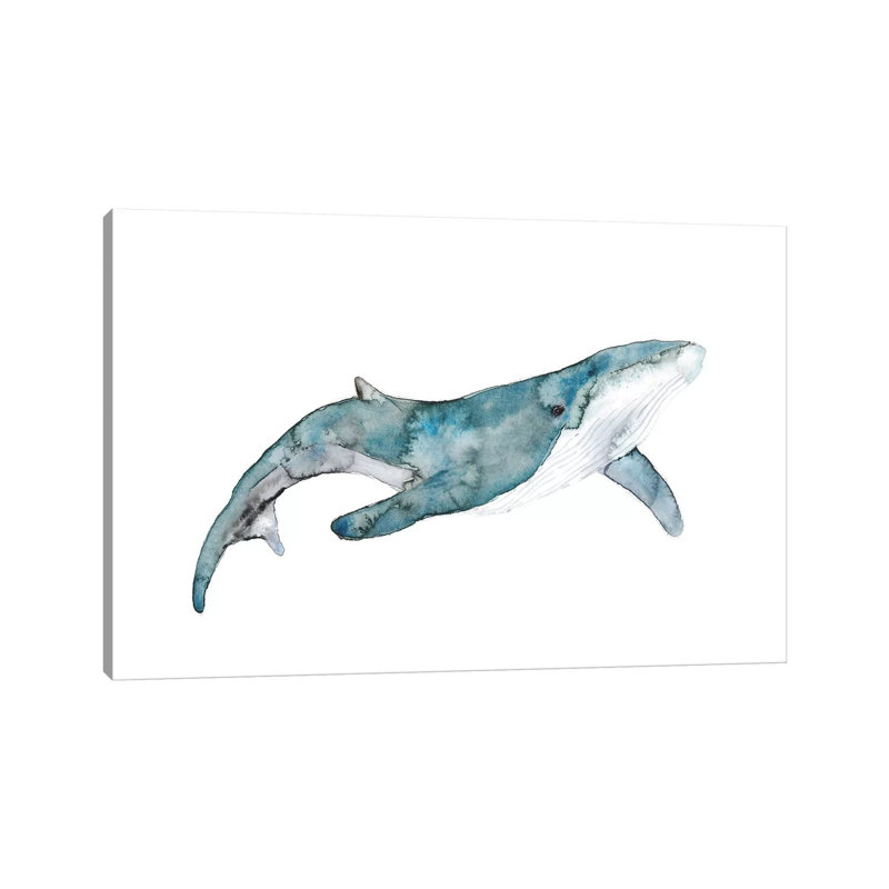 Whale by ANDA Design - Wrapped Canvas Gallery-Wrapped Canvas Giclée, 66.04 cm H x 45.72 cm W x 1.91 cm D