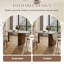 Table de salle à manger 71 "ovale extensible pour 4 à 6 personnes, table de cuisine moderne avec plateau en pierre frittée et rangements en travertin, beige