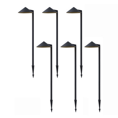 Éclairages de chemin à DEL en aluminium noir, éclairage de paysage basse tension 12V