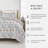 Patterned Ultra Soft 3 Piece Duvet Cover Set - Serenity-102747219-102747223