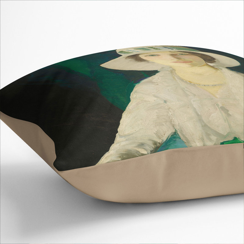 Mrs. Randall Davey Square Throw Cushion, Stone, 55cm H x 55cm W x 20cm D