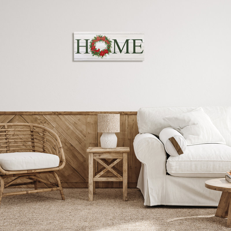 Art mural sur toile Home Home, H 10 po x l 24 po