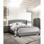 Mobilier de chambre à coucher de style moderne et contemporain de grand lit à tête de lit capitonnée à bouton réglable