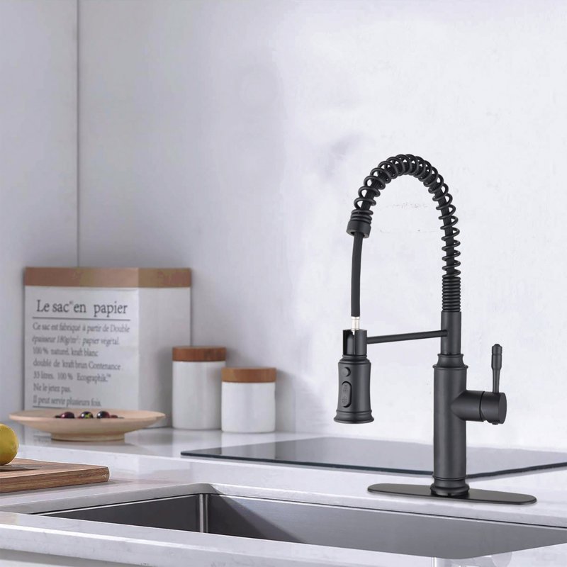 Robinet de cuisine tactile avec douchette rétractable