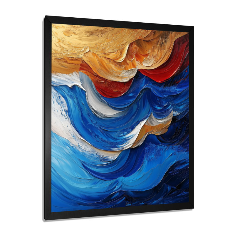 Nyra - art mural abstrait sur toile, 32" H x 24" W, Black, Reproduction encadrée d'une seule photo