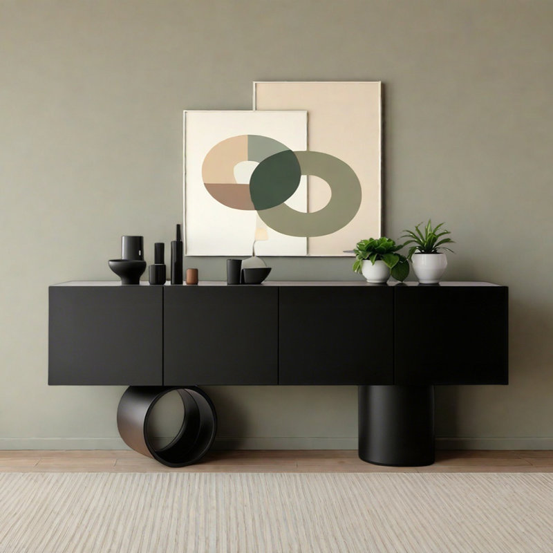 Lindell, Black, 32.09" H x 78.74" W x 15.75" D