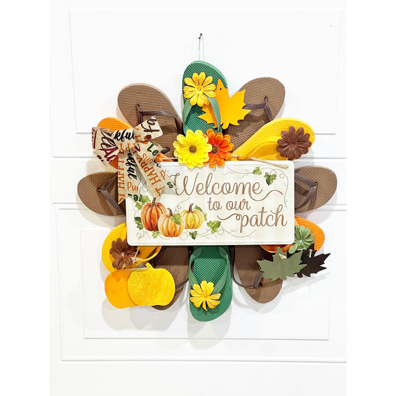 Couronne d'automne «Welcome to Our Patch»
