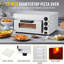 Four à pizza électrique commercial de comptoir de 16 pouces, appareil à pizza de 1600 W avec température réglable, pierre à pizza et minuterie de 60 minutes