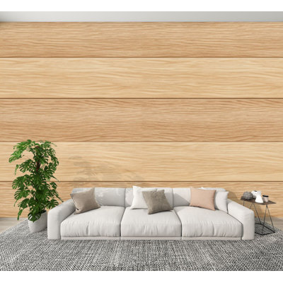 Papier peint pelez et collez, plancher de basket-ball, murales en bois rétro H 100 po x l 144 po, papier peint amovible en PVC, adhésif mural pour chambre à coucher, bureau à domicile