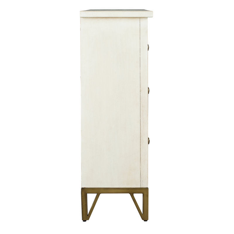 White Mahogany Transitional Accent Chest with Levelers