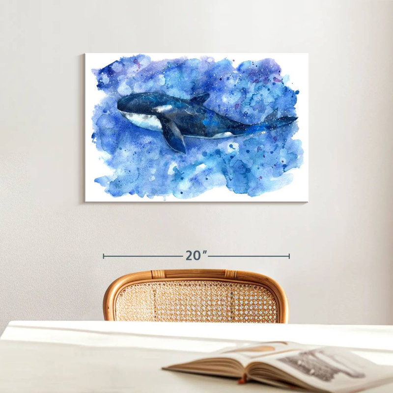 Brampt Blue Killer Whale, 16" H x 24" W