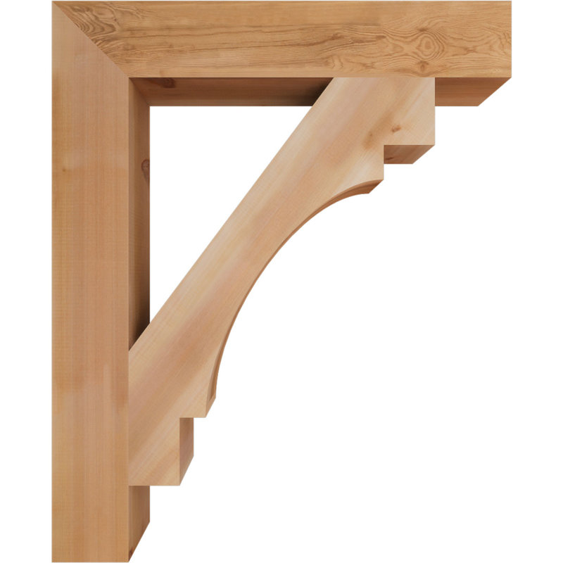 Support en bloc de cèdre rouge occidental, l 5 5 po x P 36 po x H 44 po, Cèdre rouge, H 44 po x l 5,5 po x P 36 po