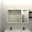 Miroir de salle de bain rectangulaire à DEL-428621441