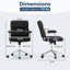 Office Chair PU Leather Upholstered Desk Chair Button Tufted Back-2123499105-2123499102