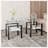 3-Piece Coffee Table,Square Glass Tea Table-90870841