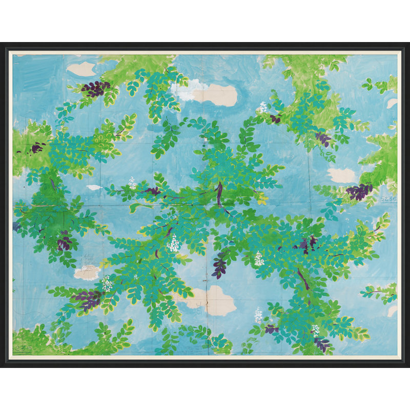Skylight Print by Paule Marrot, Black Framed, 43" H x 54" W x 1.25" D