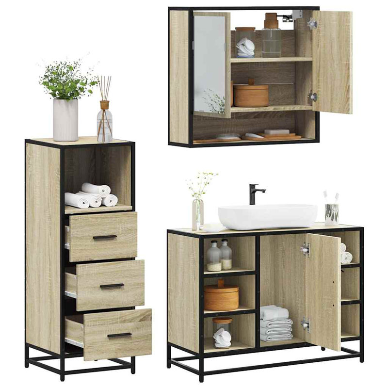 Allina Bathroom Furniture Suite, Sonoma Oak