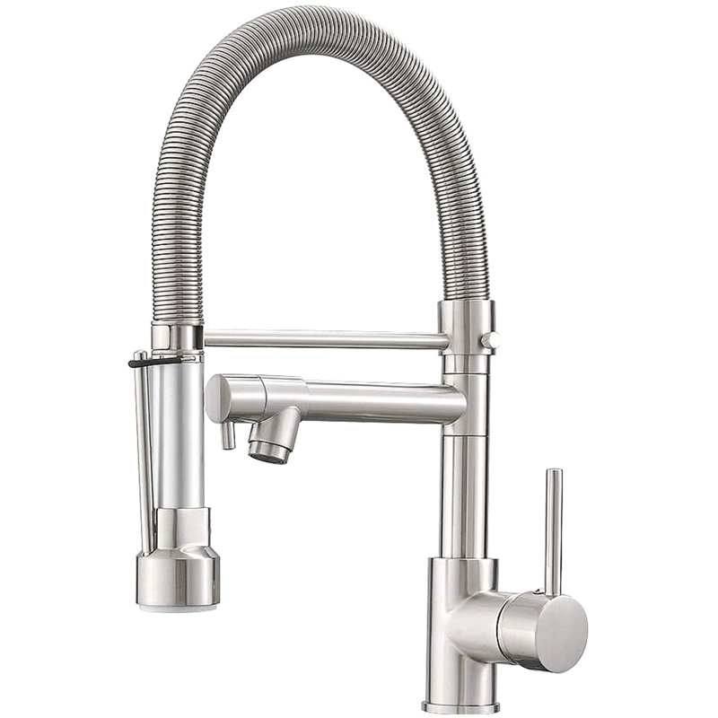 Commercial Style Kitchen Faucet With Pull Down Sprayer, Commercial Kitchen Faucet, Spring Kitchen Faucet, Kitchen Sink Faucet