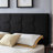 King Bed Headboard With Contemporary Fabric And Height Adjustment Sized Waffle Stitch Black Appearance-878694368