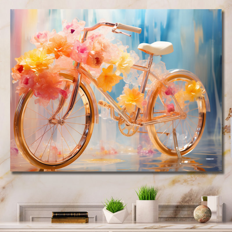 Bicyclette onirique - impressions sur toile de transport, H 30 po x l 40 po x P 1,5 po, Toile tendue