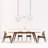 4-Light Modern Geometric Pendant with Fabric Shade