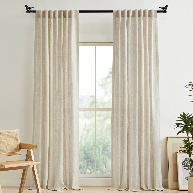 Tringle à rideaux simple réglable Kolb, 48 po à 84 po, Doré brulé
