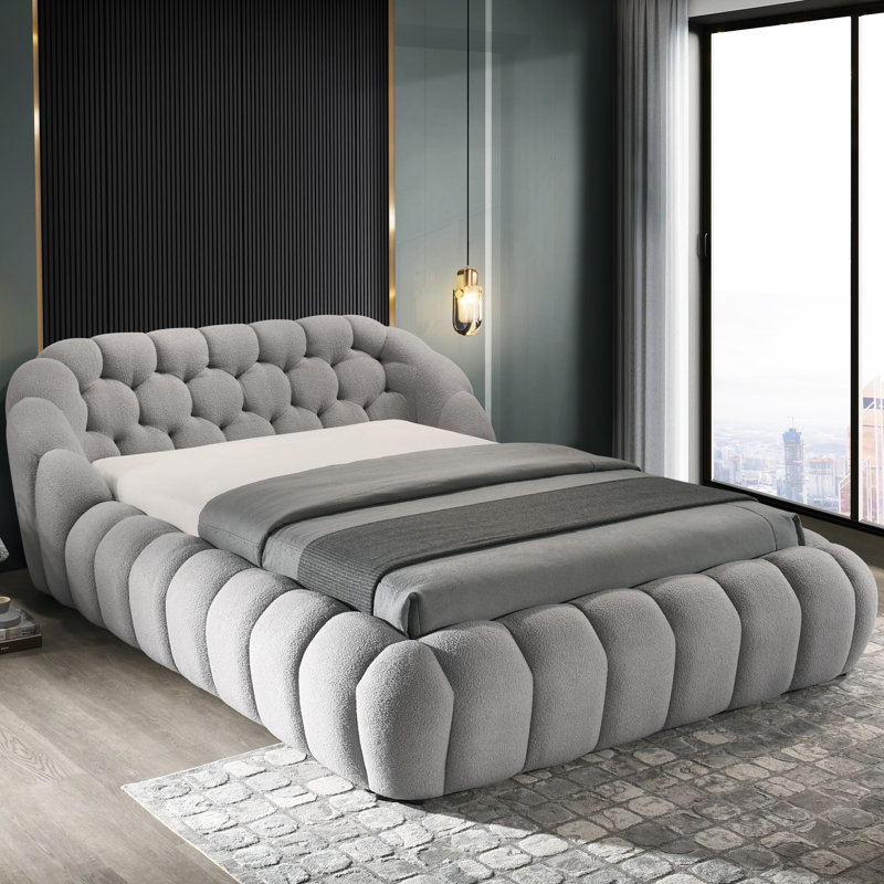 Lit plateforme Gahanna, Grand, Grey
