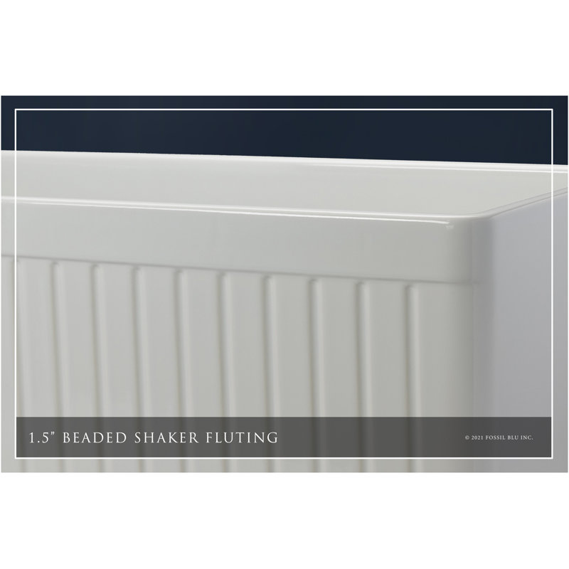 Luxury Solid Fireclay Farmhouse Sink, Brushed Brass Accessories