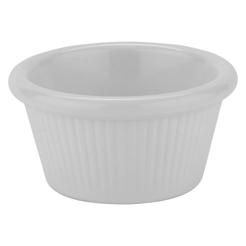 GET Plateaux de cuisson cannelés et mélamine Ramekins, Blanc, 2 oz