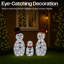 Festive Set of 3 Snowmen 80 Leds