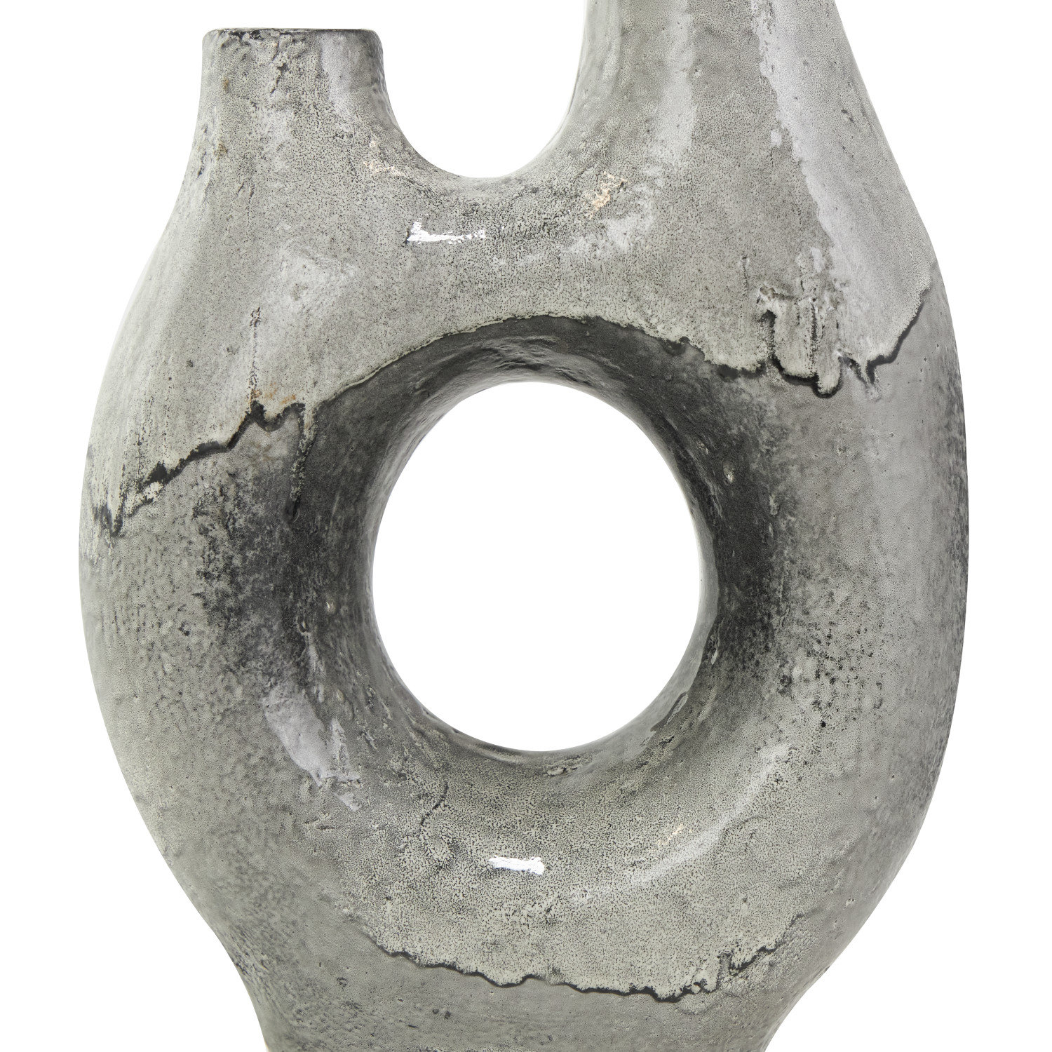 Kimona Earthenware Table Vase, 10.7" H x 7.55" W x 3.2" D