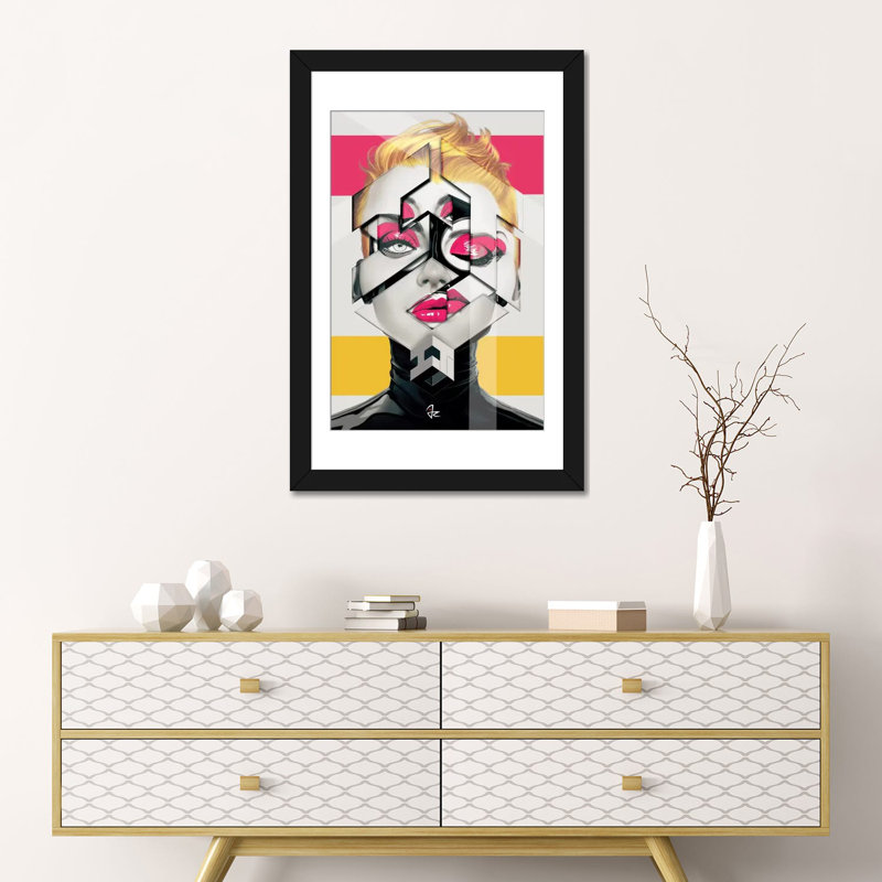 Forme ii, impression sur toile tendue, H 24 po x l 16 po x P 1 po, Papier d'art encadré noir, Blanc