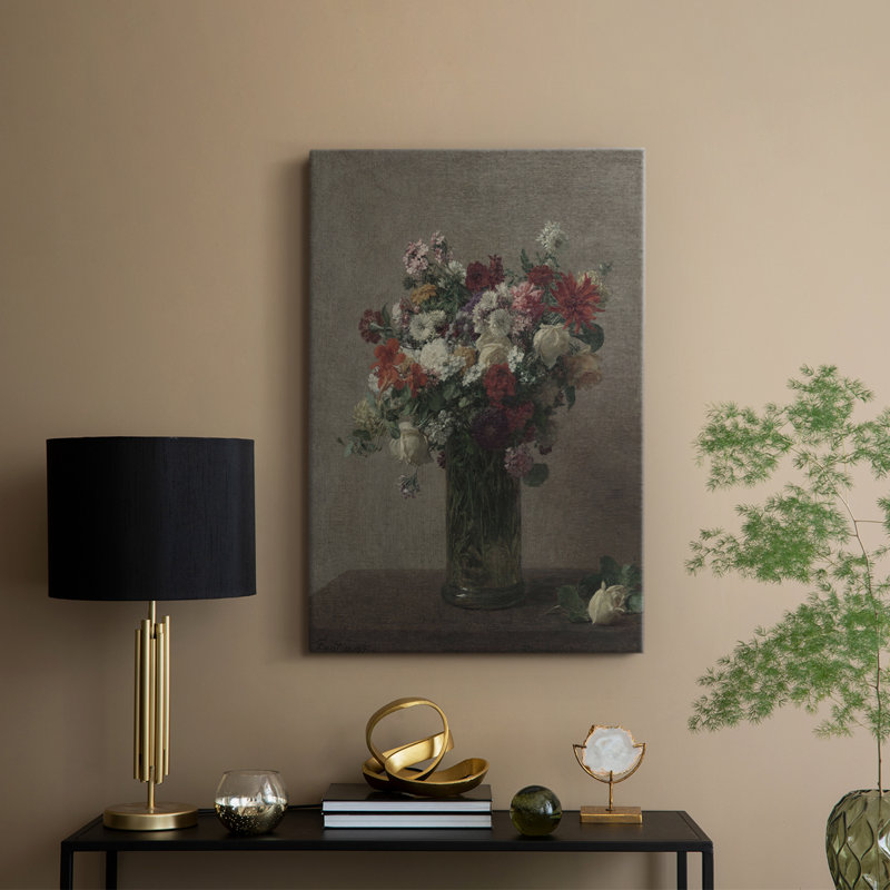Imprimé floral rétro XLIX - galerie Cavas, H 36 po x l 24 po