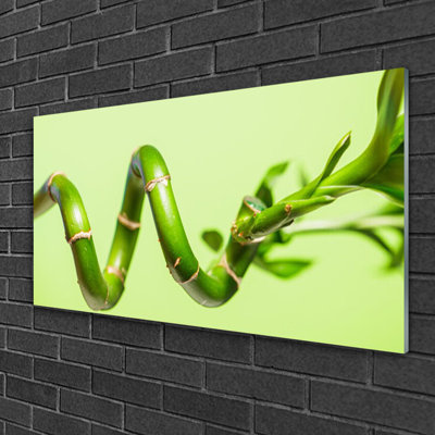 Floral Bamboo - No Frame Print on Glass