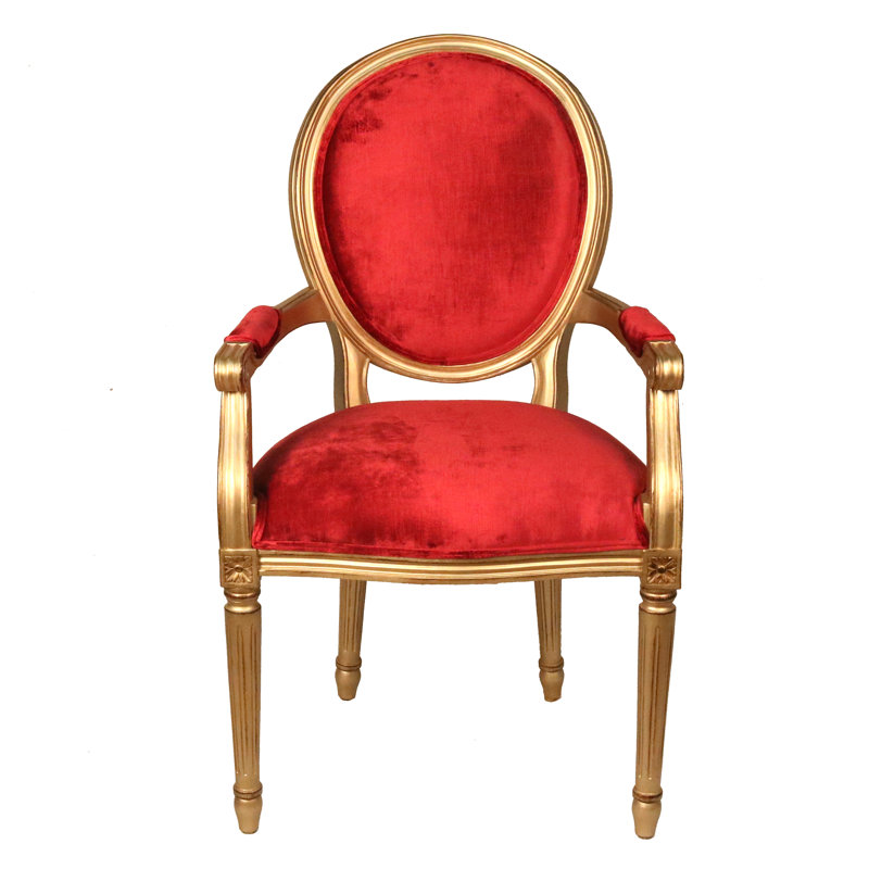Miraz 24 po de largeur, Velours rouge, Doré