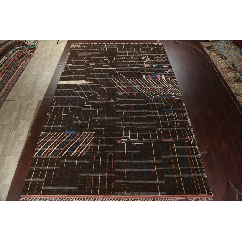 One-of-a-Kind 12'0" X 18'11" Wool Area Rug in Dark Brown