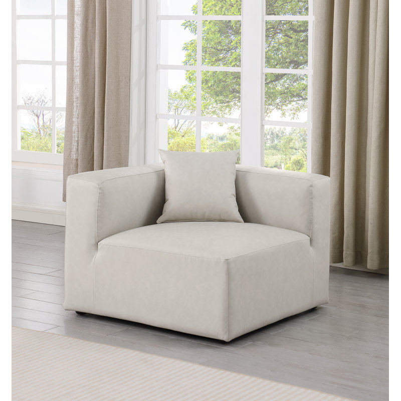 Fauteuil Iyonnie, Cuir crème végétalien