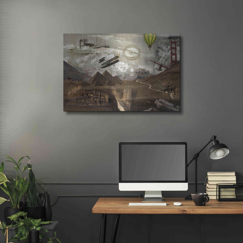 «World Travel» par GraphINC, H 24 po x l 36 po