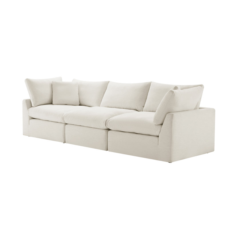 Causeuse rembourrée Watsons, H 24 po x l 114 po x P 24 po