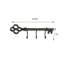 Wildon Home® Classic Key Design Wall Mounted Hook Rack With 3 Hooks – Black