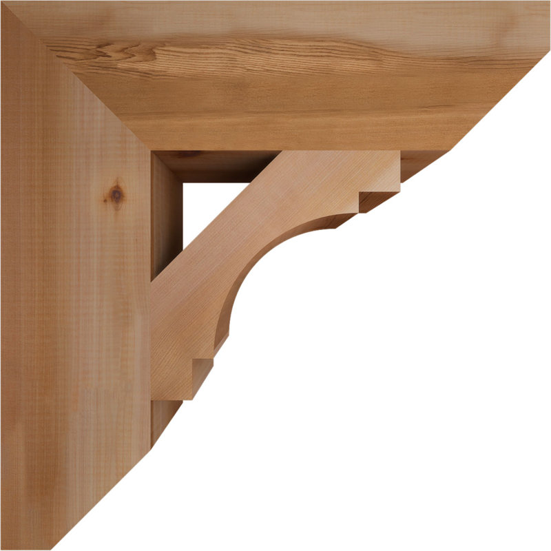 Support en bois / corbeau, Cèdre rouge de l'Ouest (lisse), H 22 po x l 5,5 po x P 22 po