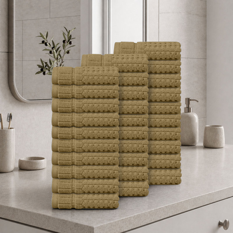 Ensemble de serviettes de toilette 30 pièces Willow - 100% coton peigné, qualité supérieure 630 g / m², lin, ultra-doux et très absorbant (30 serviettes de toilette)
