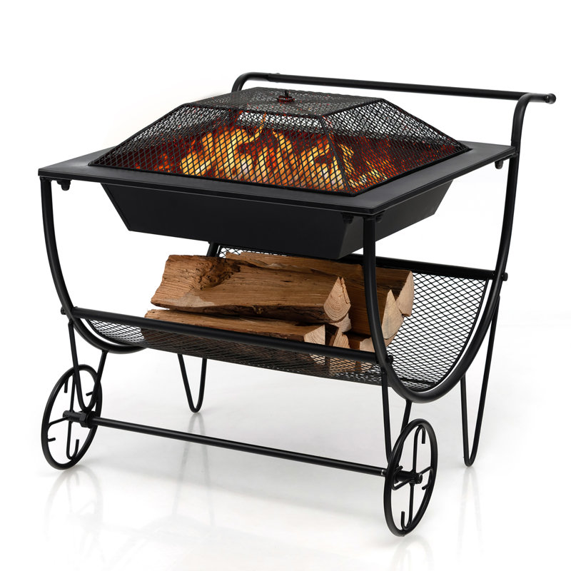 Square Steel Wood Burning Smokeless Fire Pit