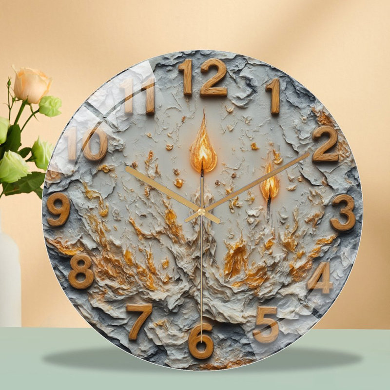 Horloge murale en verre 12 po