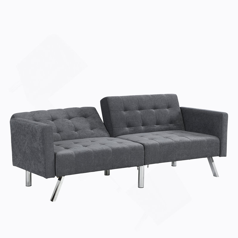 Canapé-lit Loveseat, Gris foncé 