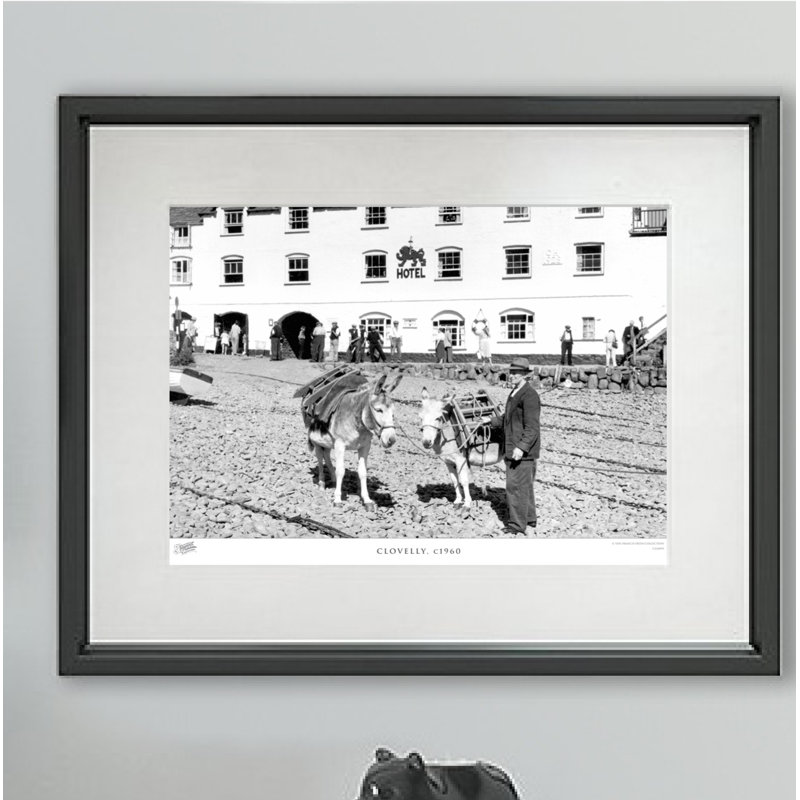 Clovelly, C1960 - Single Picture Frame Print, 40cm H x 50cm W x 2.3cm D