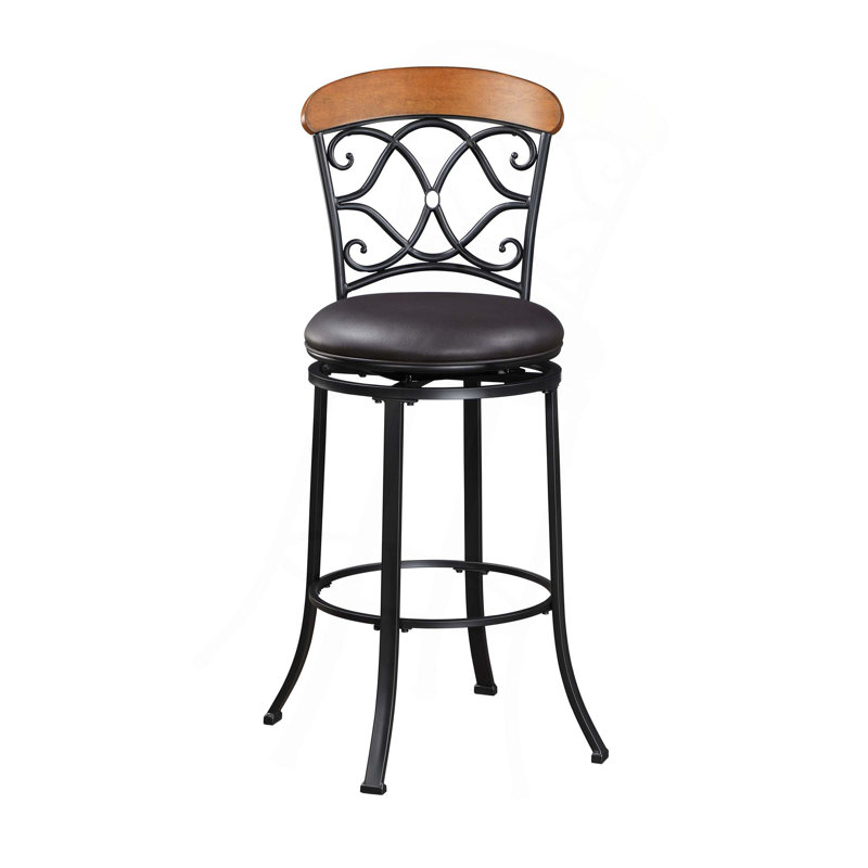 Chaise de salle à manger pivotante en similicuir 1 pièce, Tabouret de bar (siège d'une hauteur de 29 po)