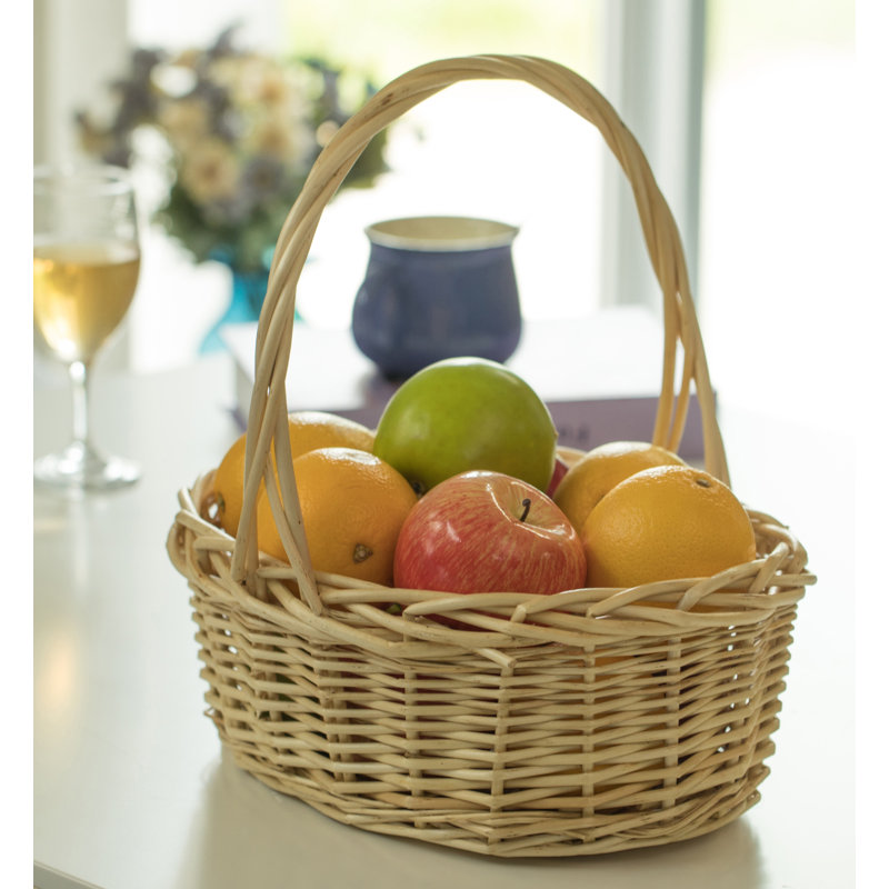 Panier en saule, H 15 po x l 15,5 po x P 13 po